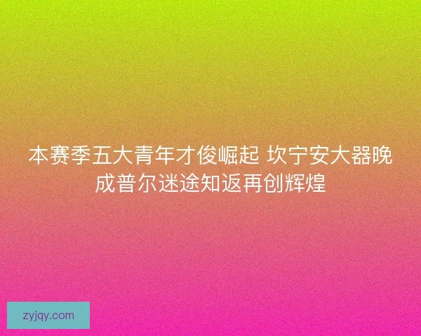 本赛季五大青年才俊崛起 坎宁安大器晚成普尔迷途知返再创辉煌